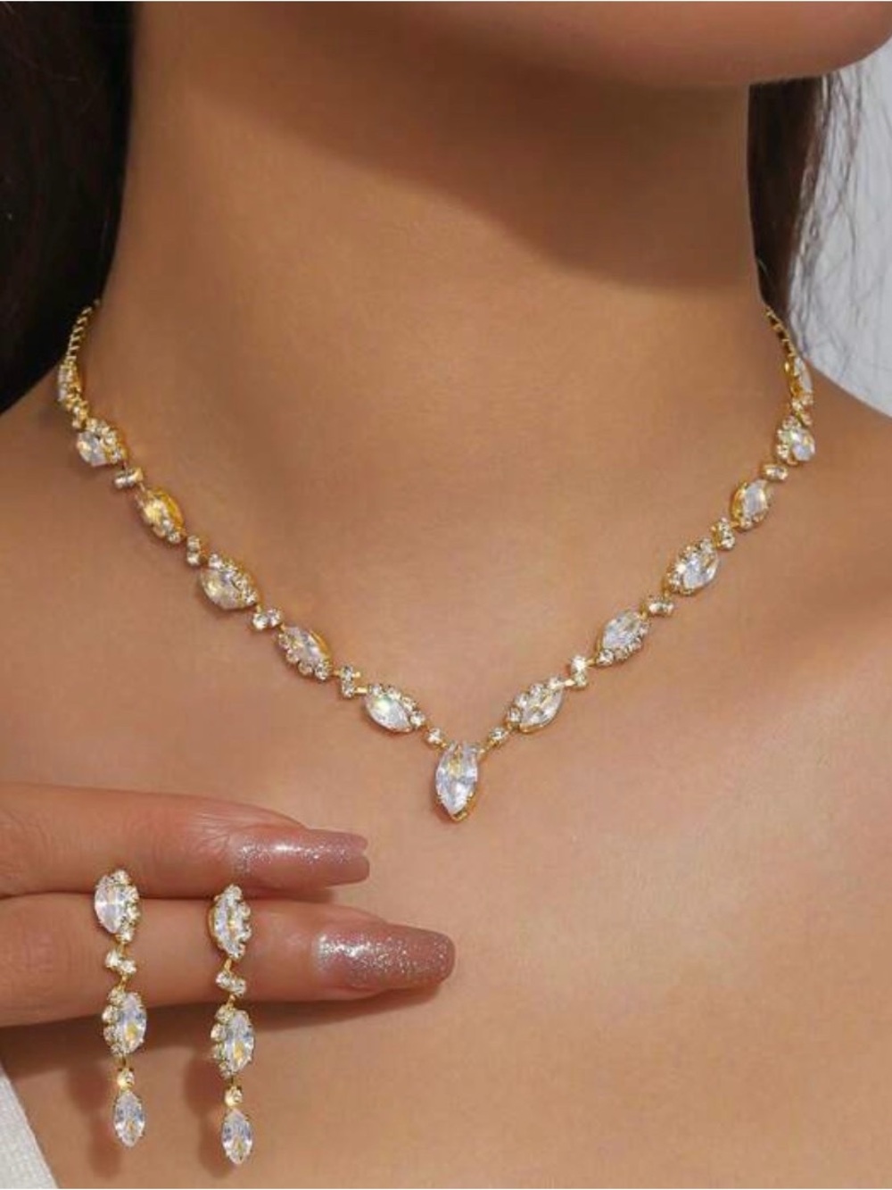 Elegant Gold and Silver Jewelry Set